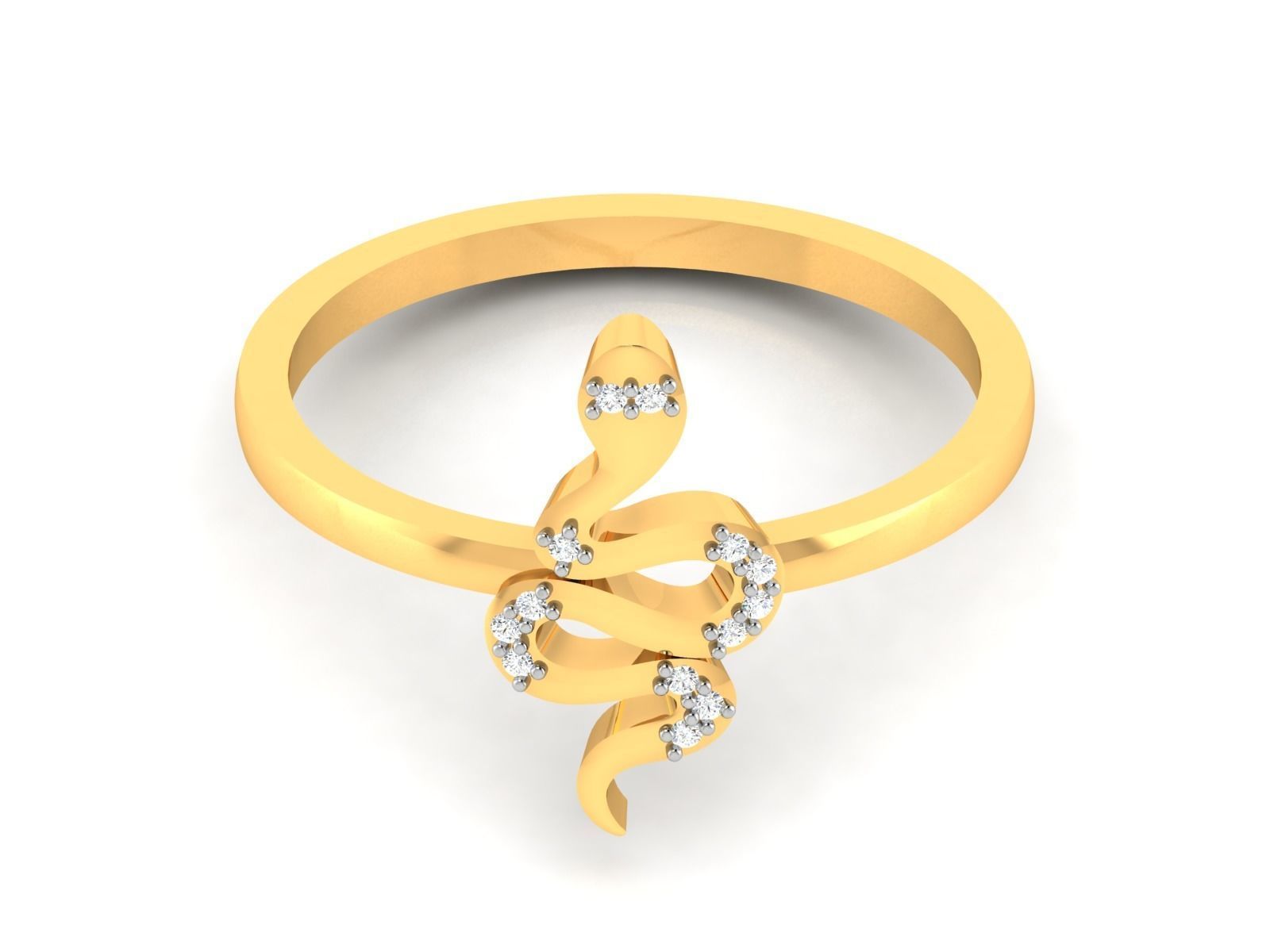 Ring-5868 gold ring with diamonds 3D print model_7