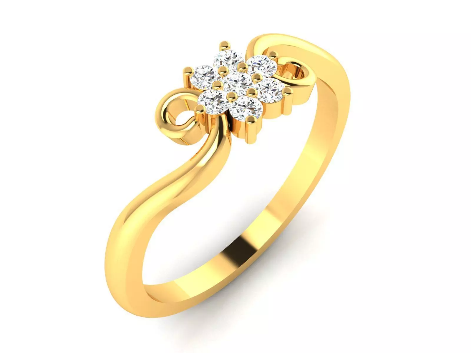 Ring-5832 diamond ring gold 3D print model_0