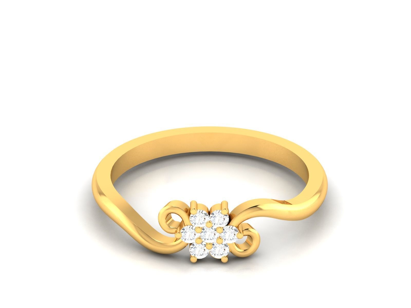 Ring-5832 diamond ring gold 3D print model_7