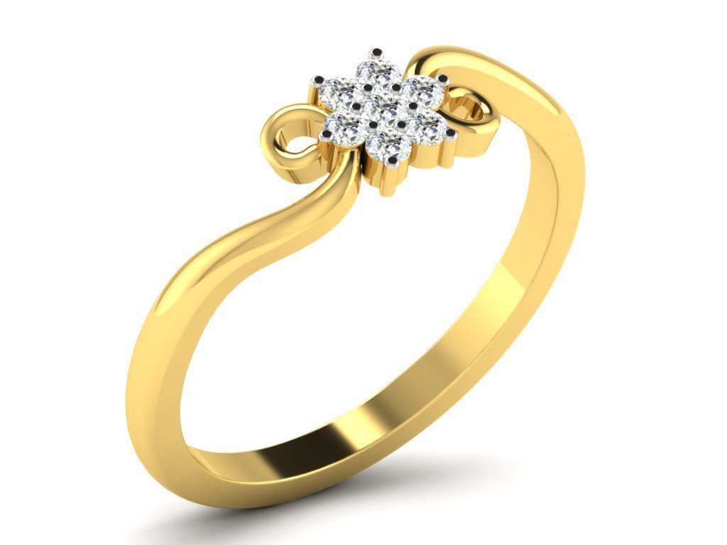 Ring-5832 diamond ring gold 3D print model_8