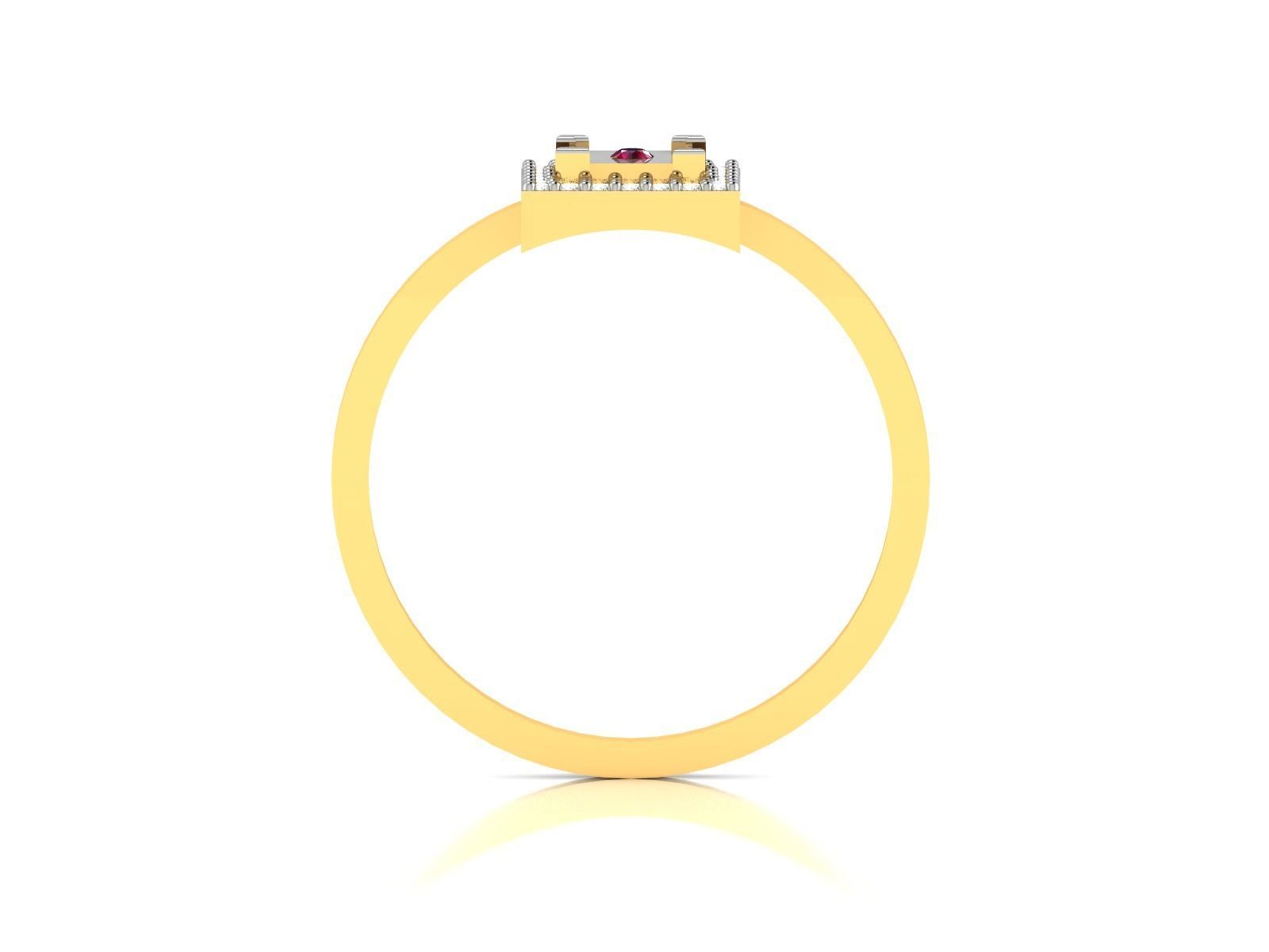 Ring-5797 diamond and ruby ring gold 3D print model_4