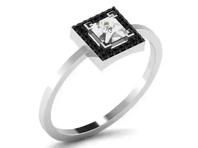 Ring-5797 diamond and ruby ring gold 3D print model