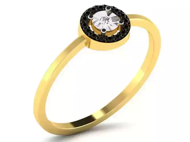Ring-5796 sapphire ring gold 3D print model