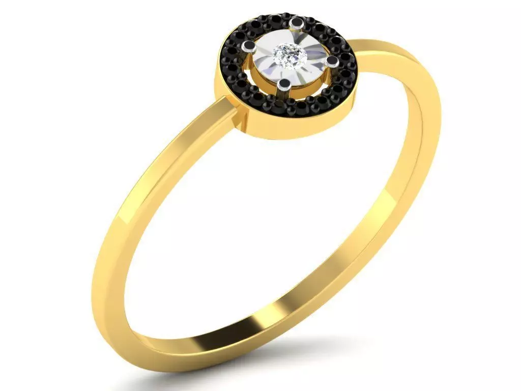 Ring-5796 sapphire ring gold 3D print model_0