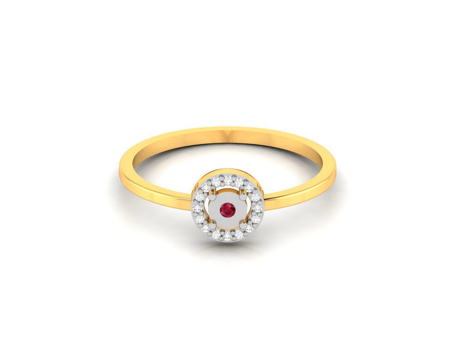 Ring-5796 sapphire ring gold 3D print model_7