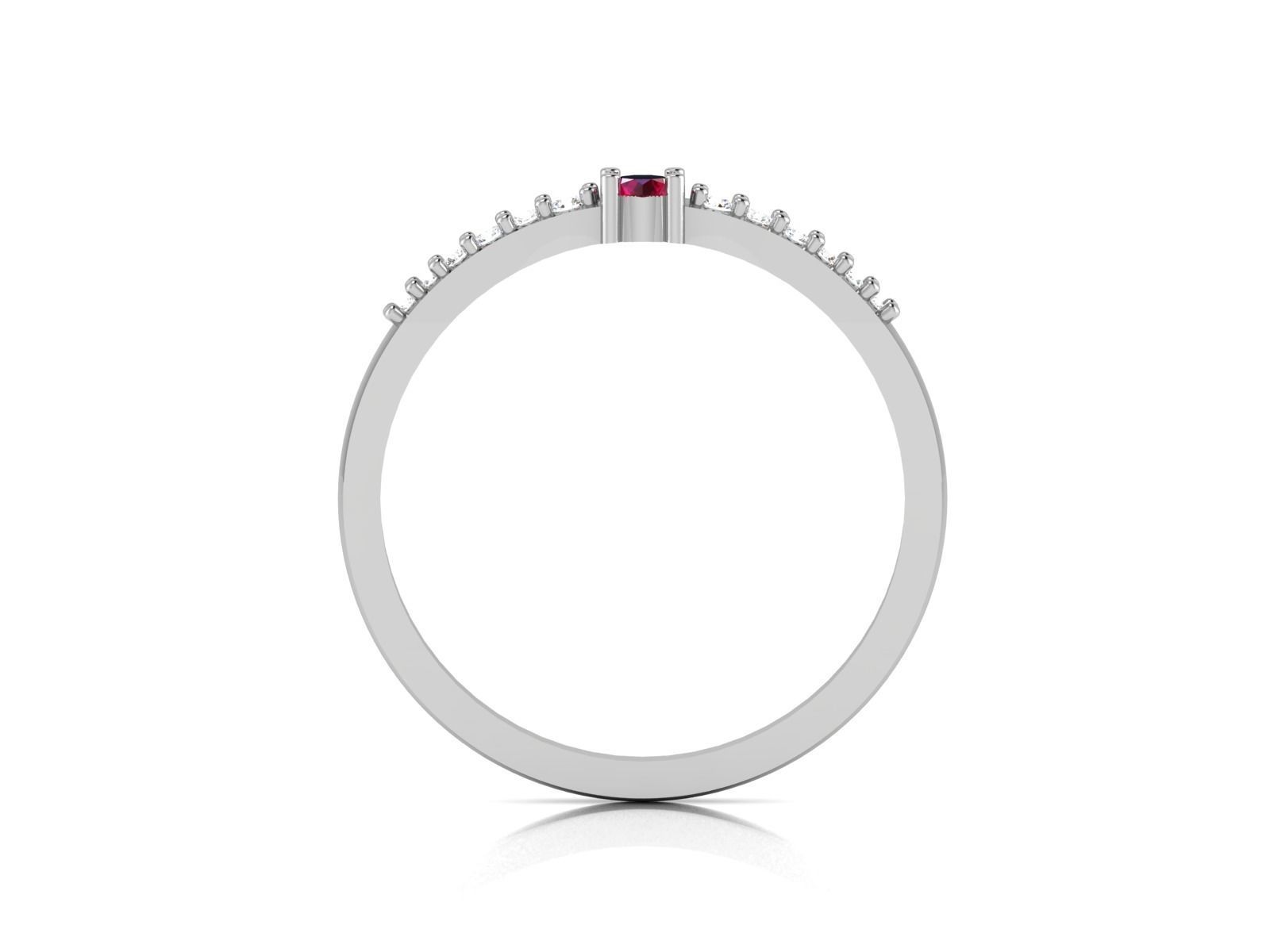 Ring-5770 ruby and diamond ring 3D print model_2