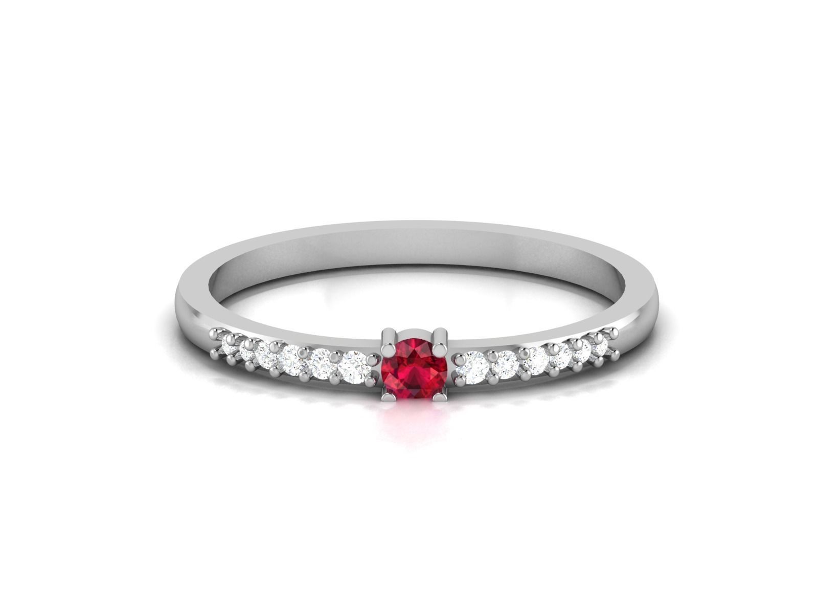 Ring-5770 ruby and diamond ring 3D print model_7
