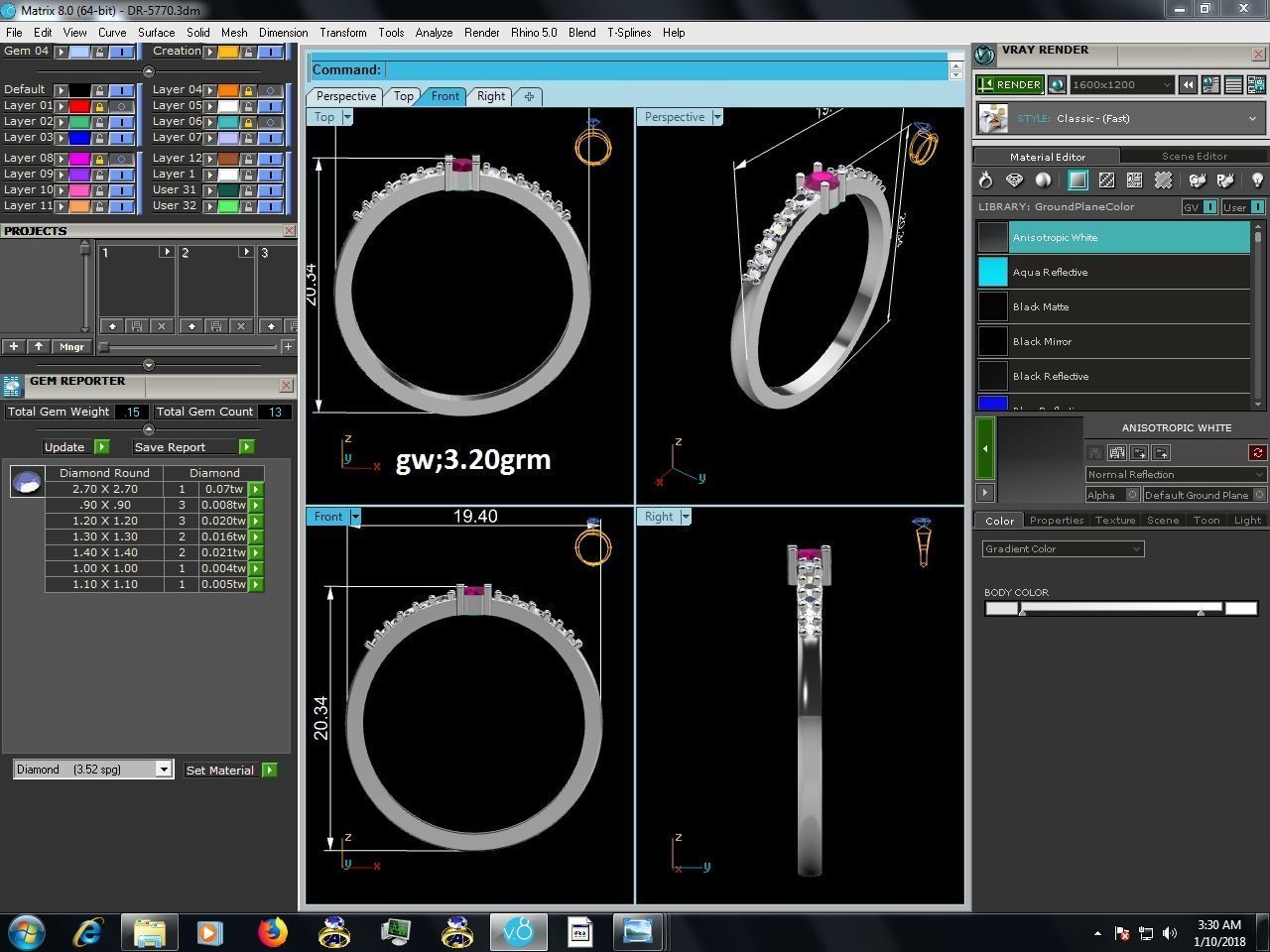 Ring-5770 ruby and diamond ring 3D print model_9