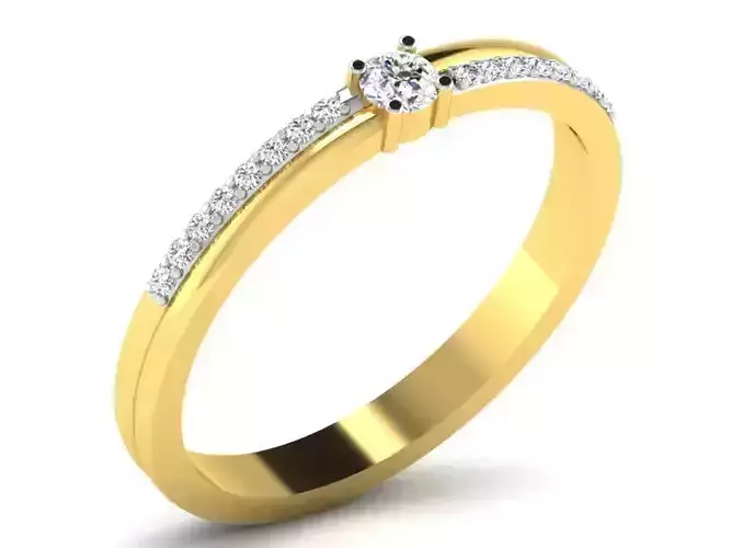 Ring-5769 gold ring with ruby stone and diamonds