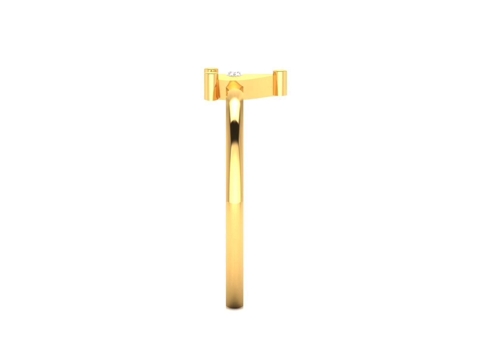 Ring-5763 pear diamond ring 3D print model_6