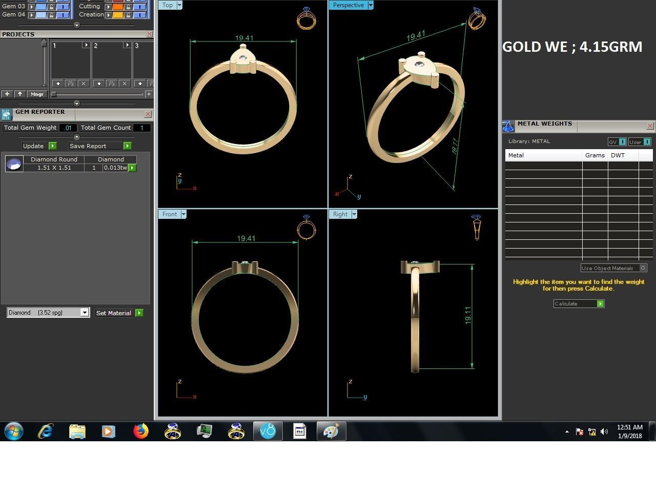 Ring-5763 pear diamond ring 3D print model_9