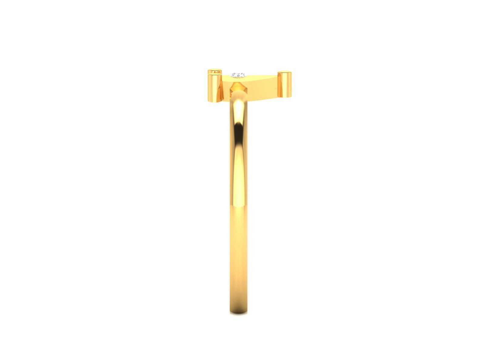 Ring-5763 pear diamond ring 3D print model_5