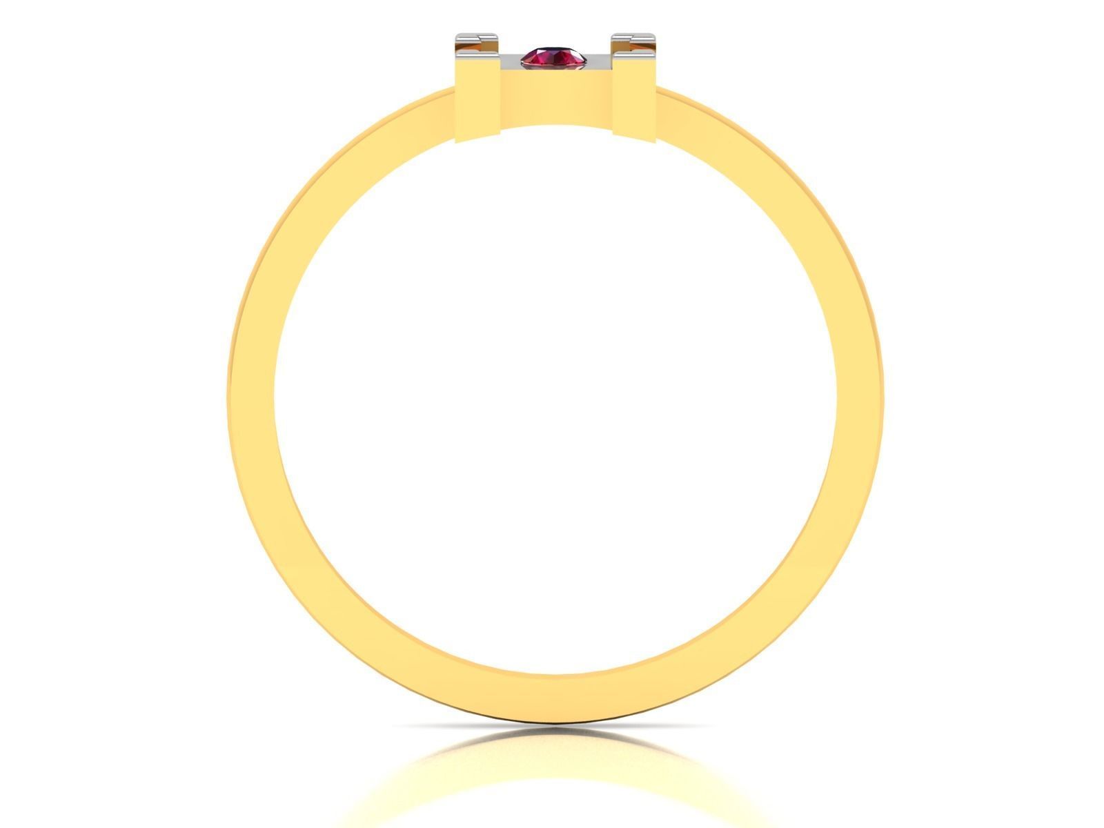 Ring-5762 engagement ring with princess cut diamond 3D print model_4