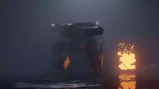 Robot 3D Model with gun