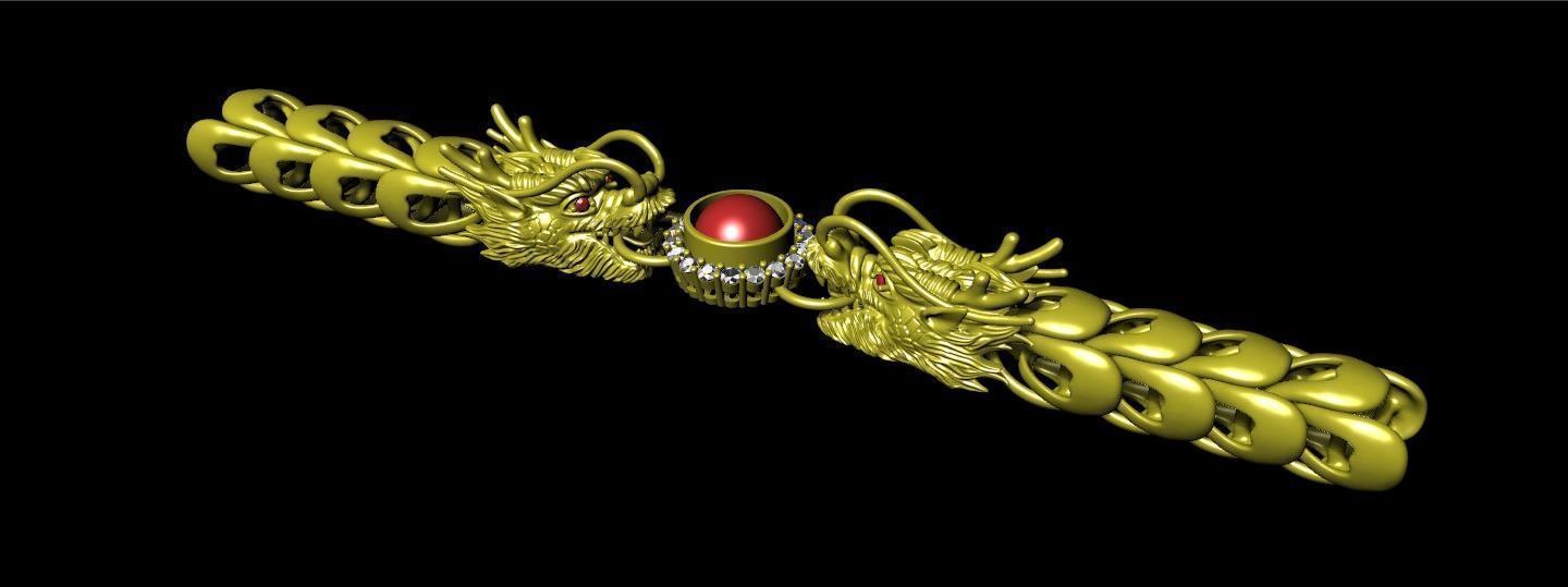 dragon golden 3D print model_1