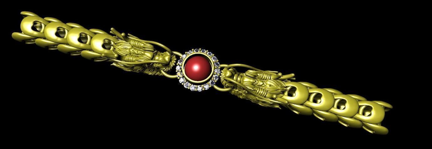 dragon golden 3D print model_2