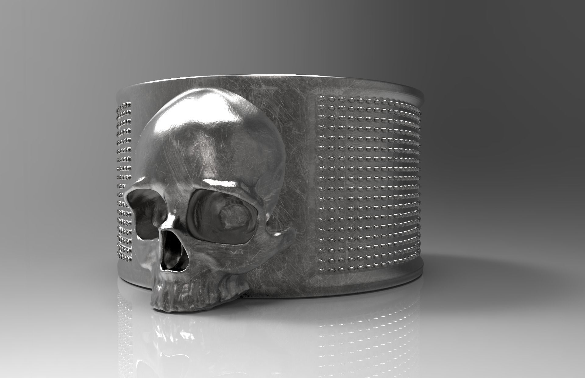 Ring Skulls 3D print model_0