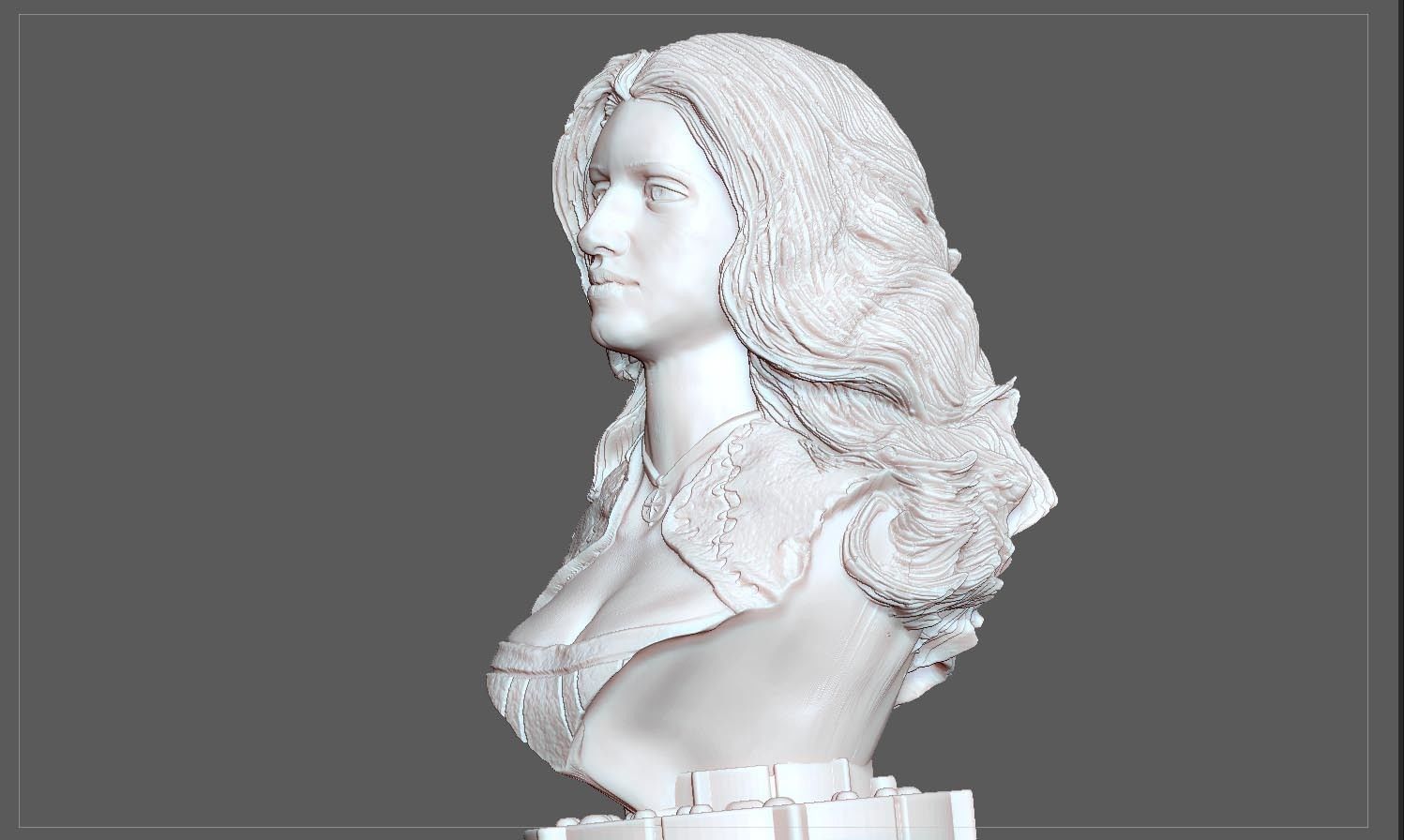 YENNEFER BUST WITCHER NETFLIX FANTASY MAGE GEROLT PRINTABLE 3D print model_3