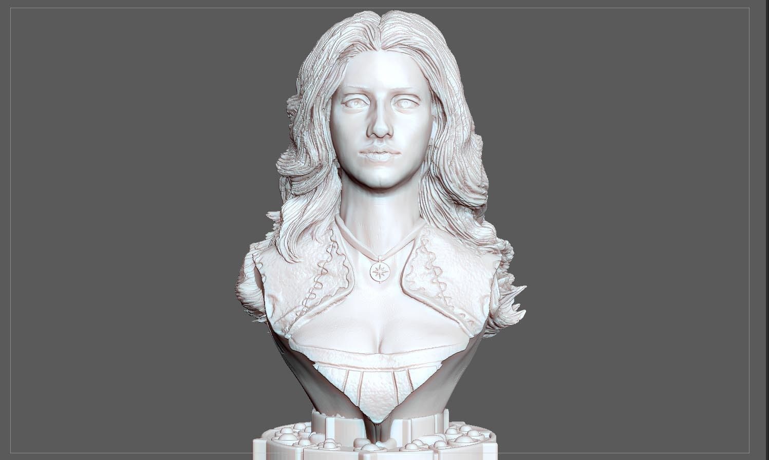 YENNEFER BUST WITCHER NETFLIX FANTASY MAGE GEROLT PRINTABLE 3D print model_2