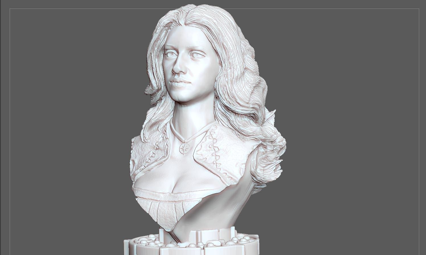 YENNEFER BUST WITCHER NETFLIX FANTASY MAGE GEROLT PRINTABLE 3D print model_1