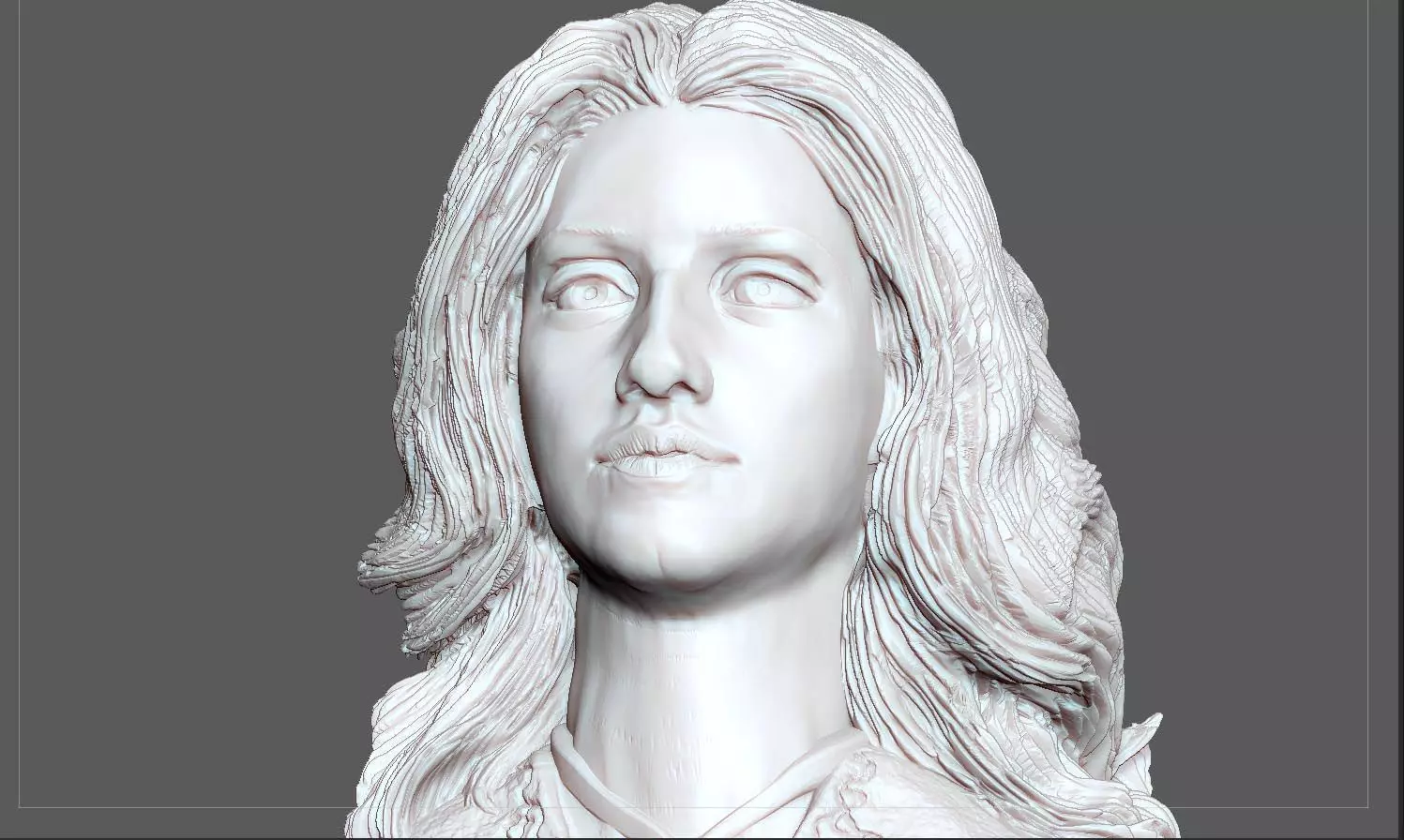 YENNEFER BUST WITCHER NETFLIX FANTASY MAGE GEROLT PRINTABLE 3D print model_0