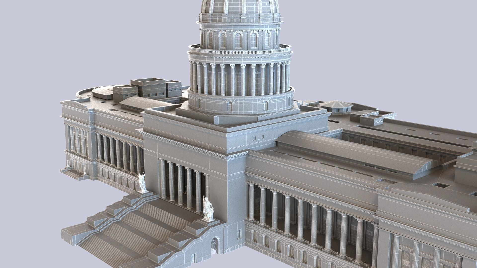 Capitol Havana Cuba 3d Model Low-poly 3D model_10