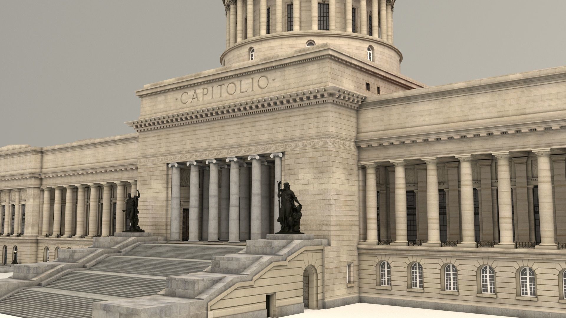 Capitol Havana Cuba 3d Model Low-poly 3D model_4