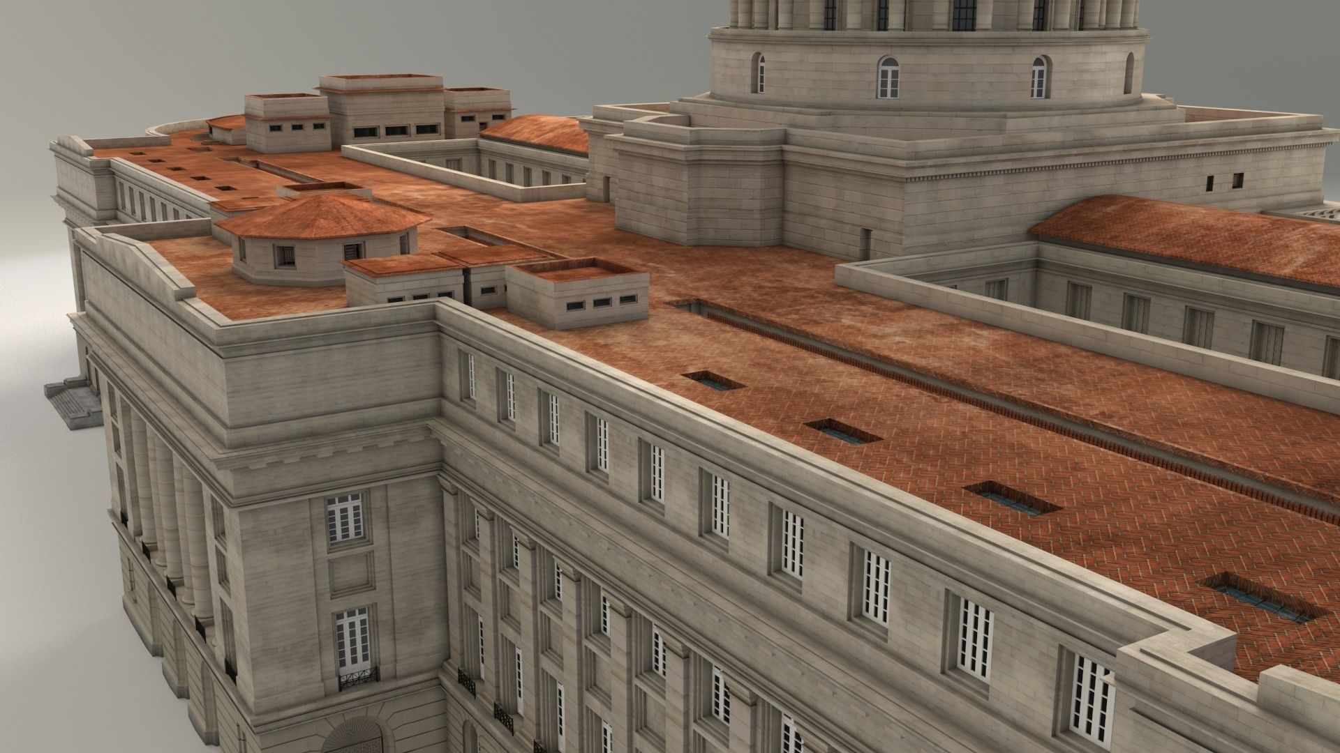 Capitol Havana Cuba 3d Model Low-poly 3D model_8