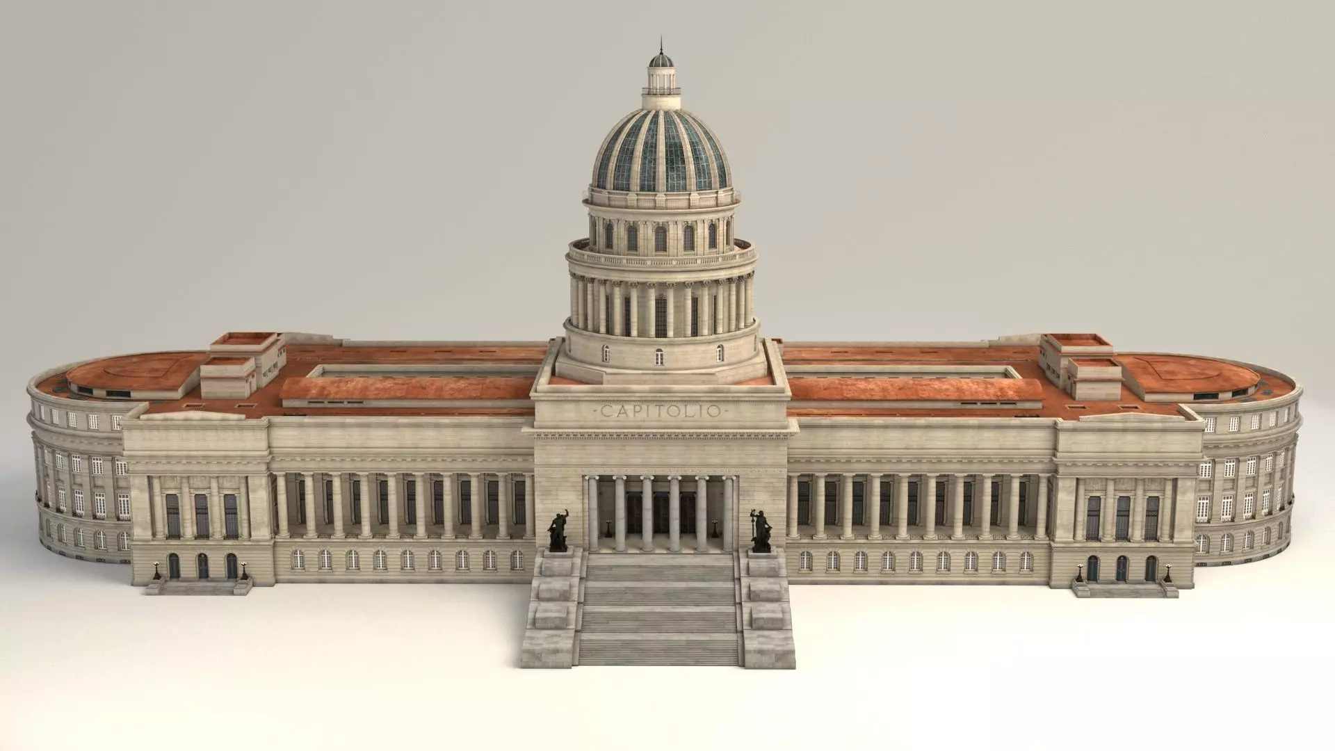 Capitol Havana Cuba 3d Model Low-poly 3D model_0