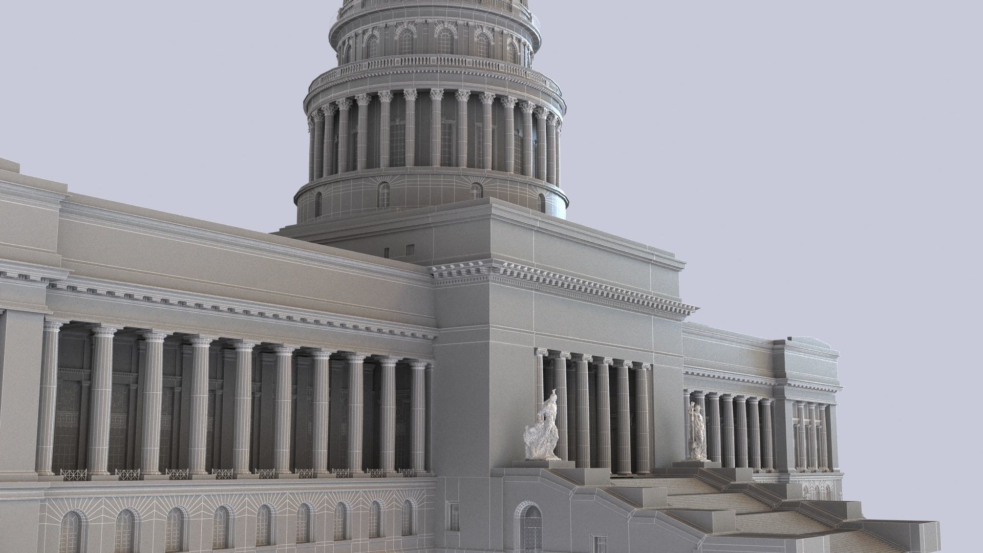 Capitol Havana Cuba 3d Model Low-poly 3D model_11