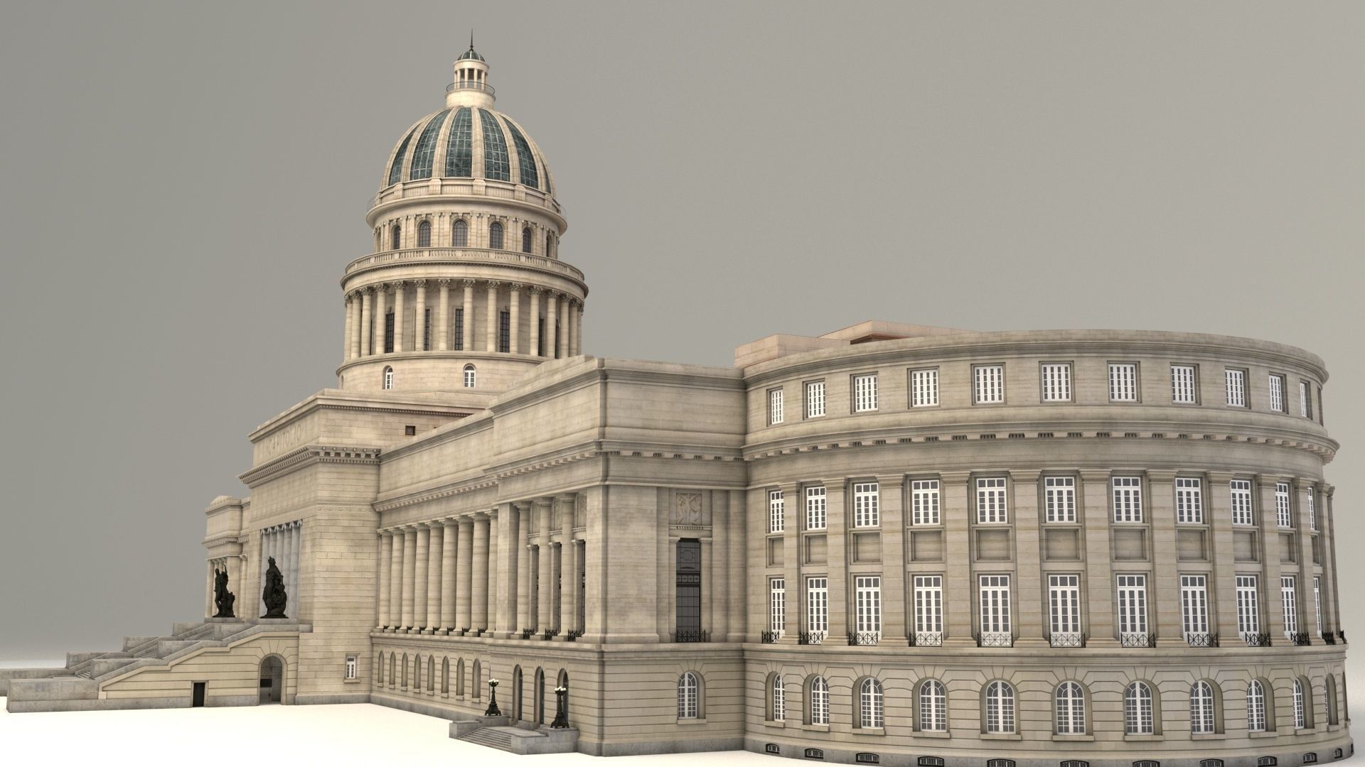 Capitol Havana Cuba 3d Model Low-poly 3D model_3