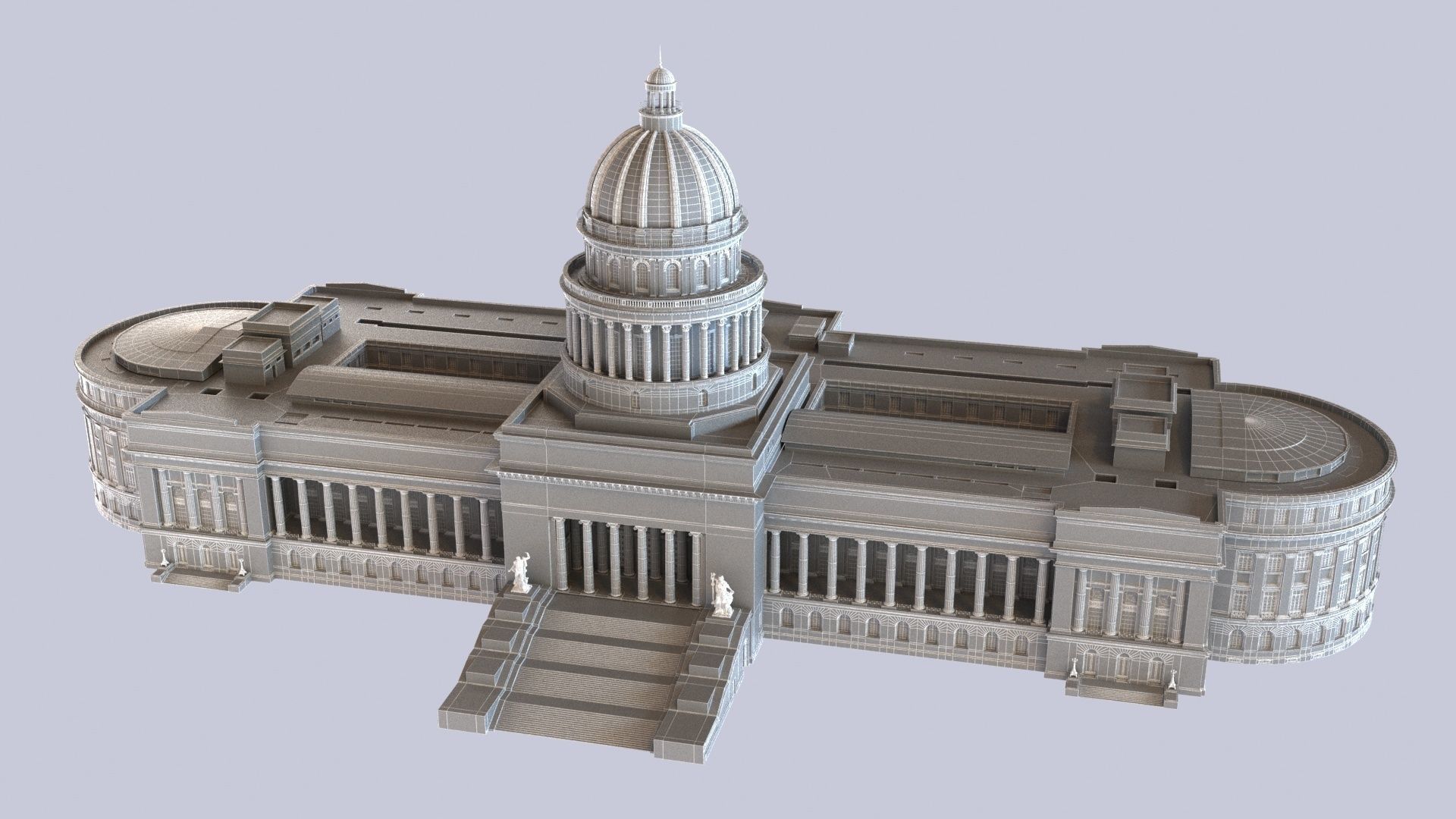 Capitol Havana Cuba 3d Model Low-poly 3D model_9