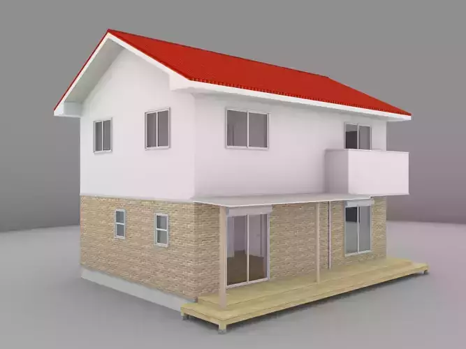 House model for background 01