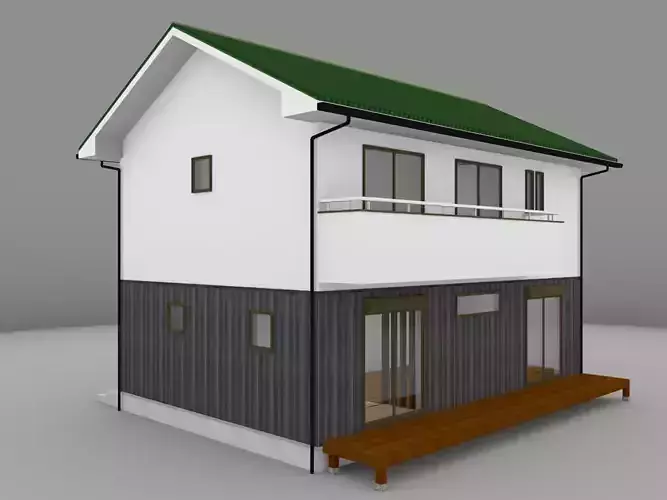 House model for background 02