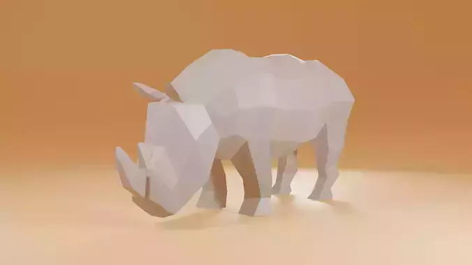 Rhinoceros Meshes Low-poly 