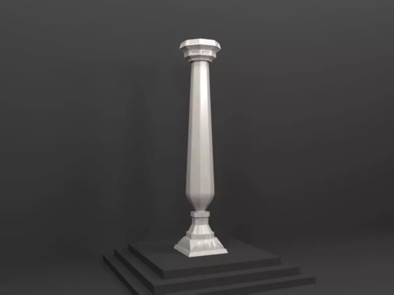 Ornament column Free 3D model_0