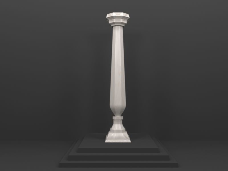 Ornament column Free 3D model_3