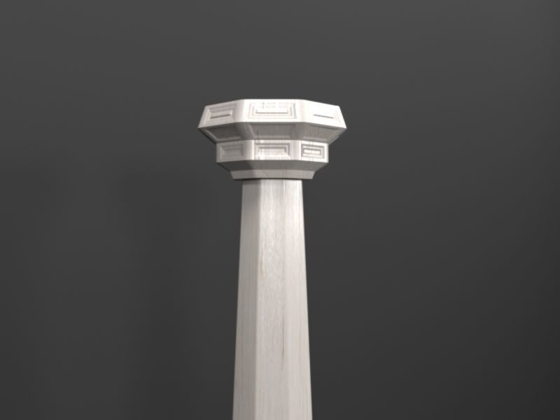 Ornament column Free 3D model_4
