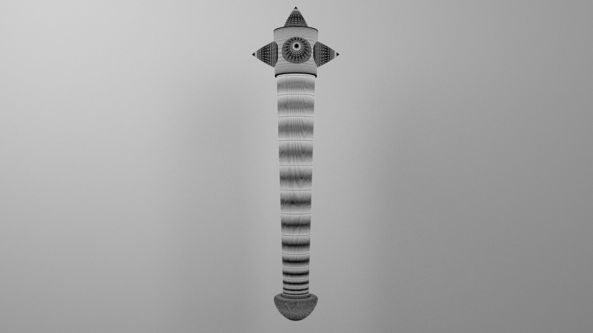 Clubs Weapon Low-poly 3D model_3