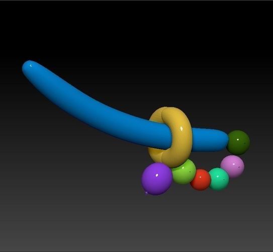 SWORD balloon Low-poly 3D model