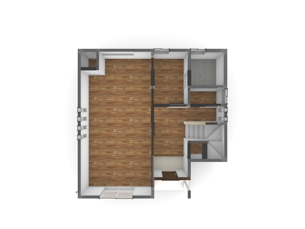 House model for background 03 Low-poly 3D model_8