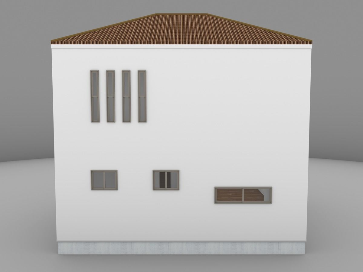 House model for background 03 Low-poly 3D model_5