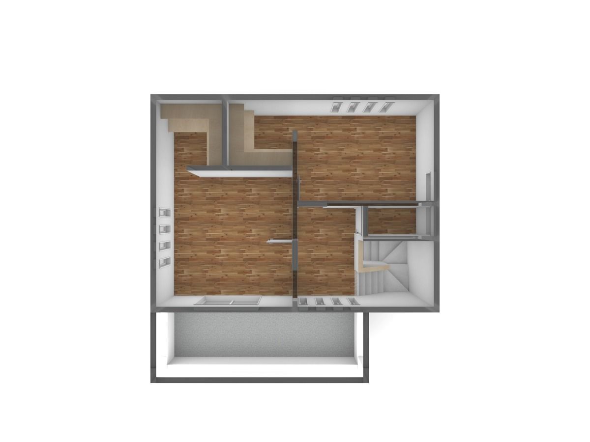 House model for background 03 Low-poly 3D model_9