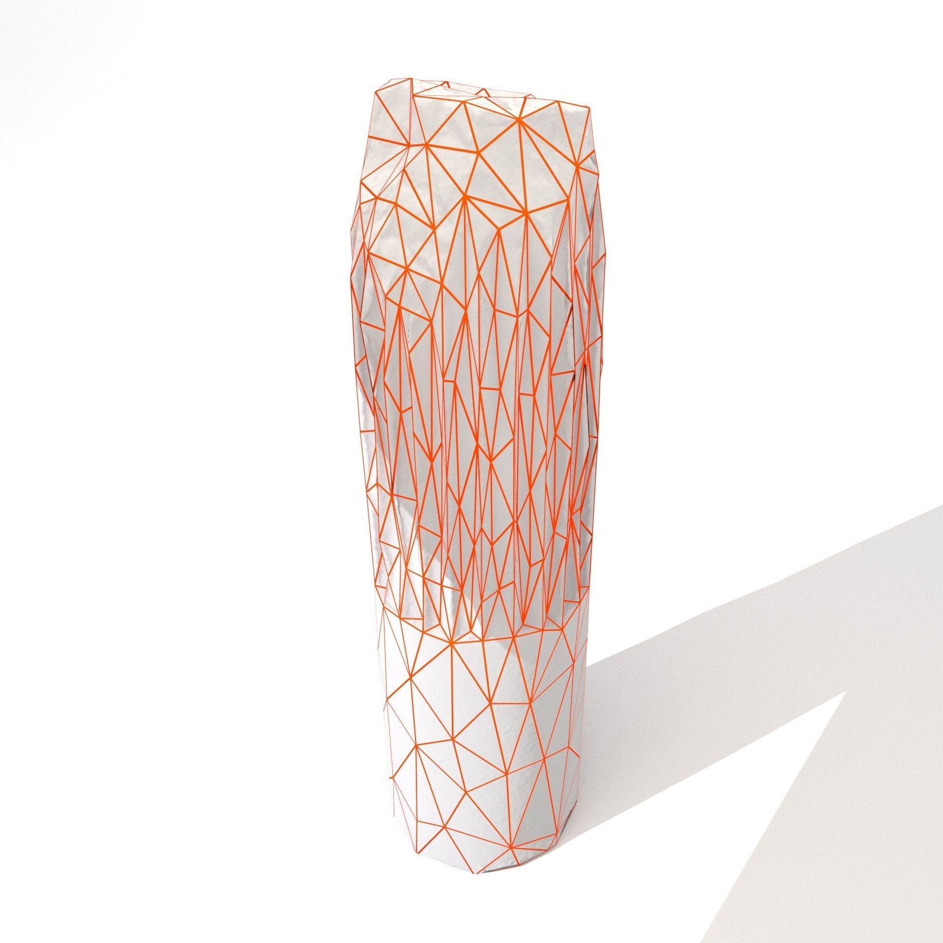 Scanned Damaged Greek Column Low-poly 3D model_9