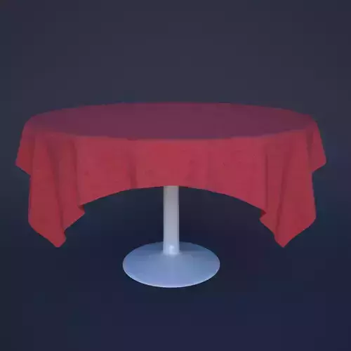 Table round with gold pattern