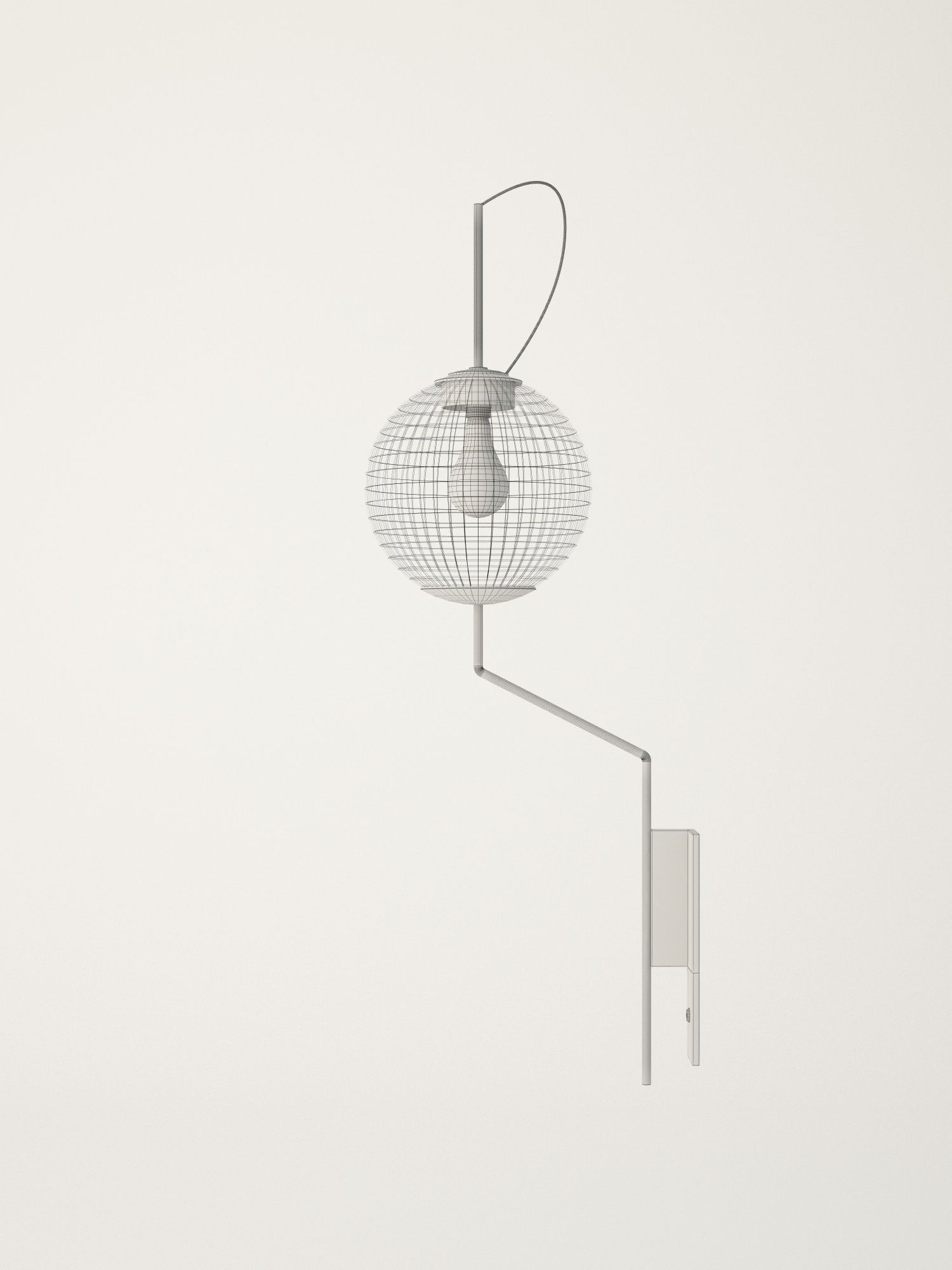 Brass Wall Lamp 3D model_6