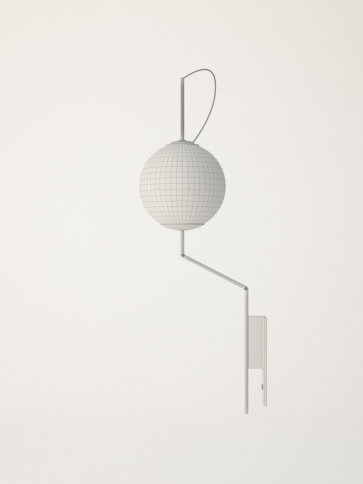 Brass Wall Lamp 3D model_5