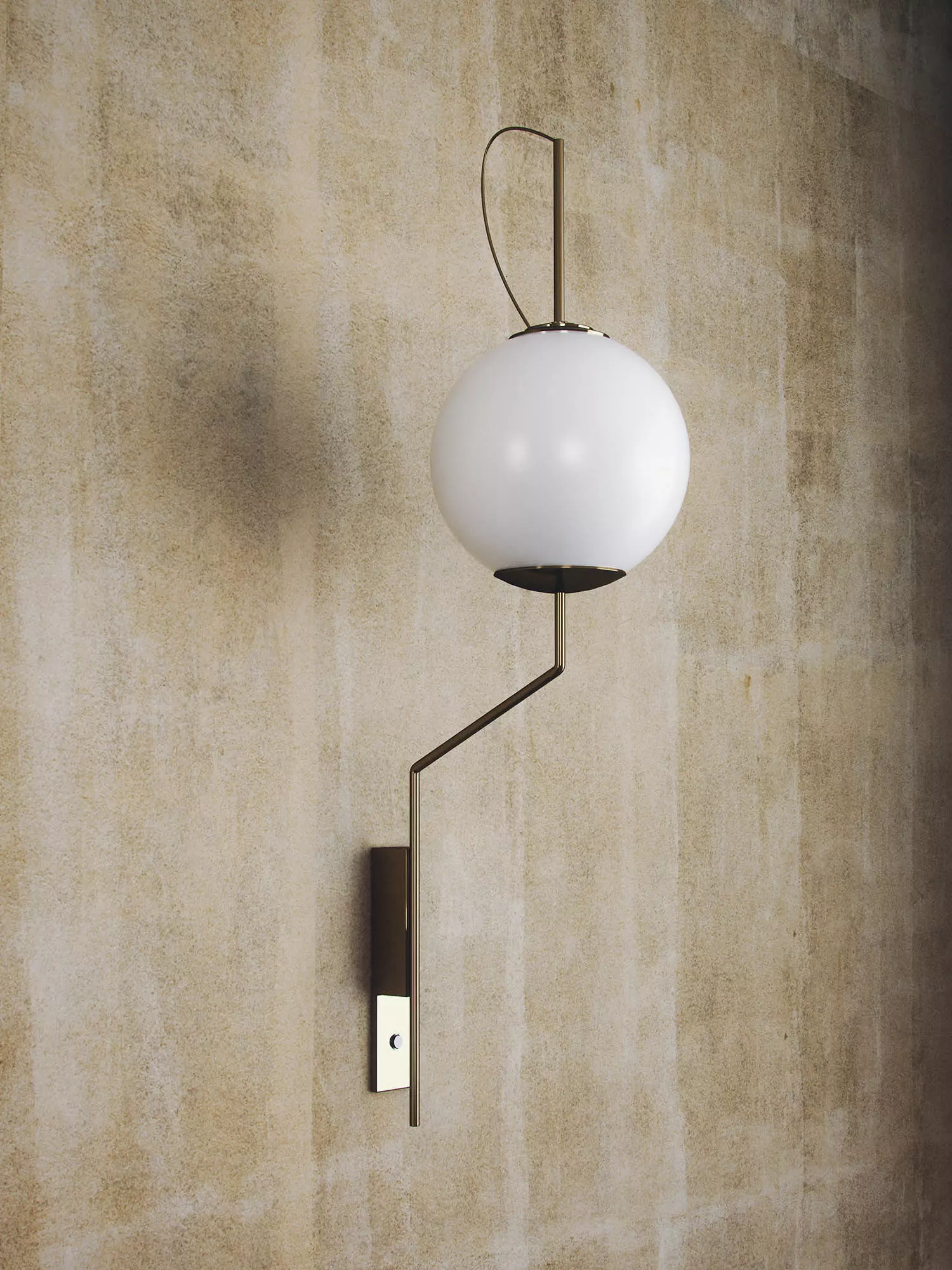 Brass Wall Lamp 3D model_0