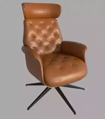 leather chair Low-poly 3D model