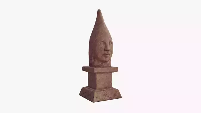 Queen Head Statue Low-poly 3D model